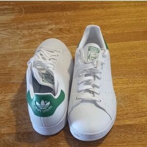 Adidas Originals Men's STAN SMITH Shoes White & Green Size 12